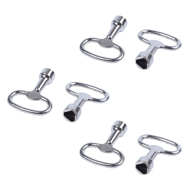 6X Key Slot For Bolt Triple-Cornered Triangular Metal Panel 8 Mm