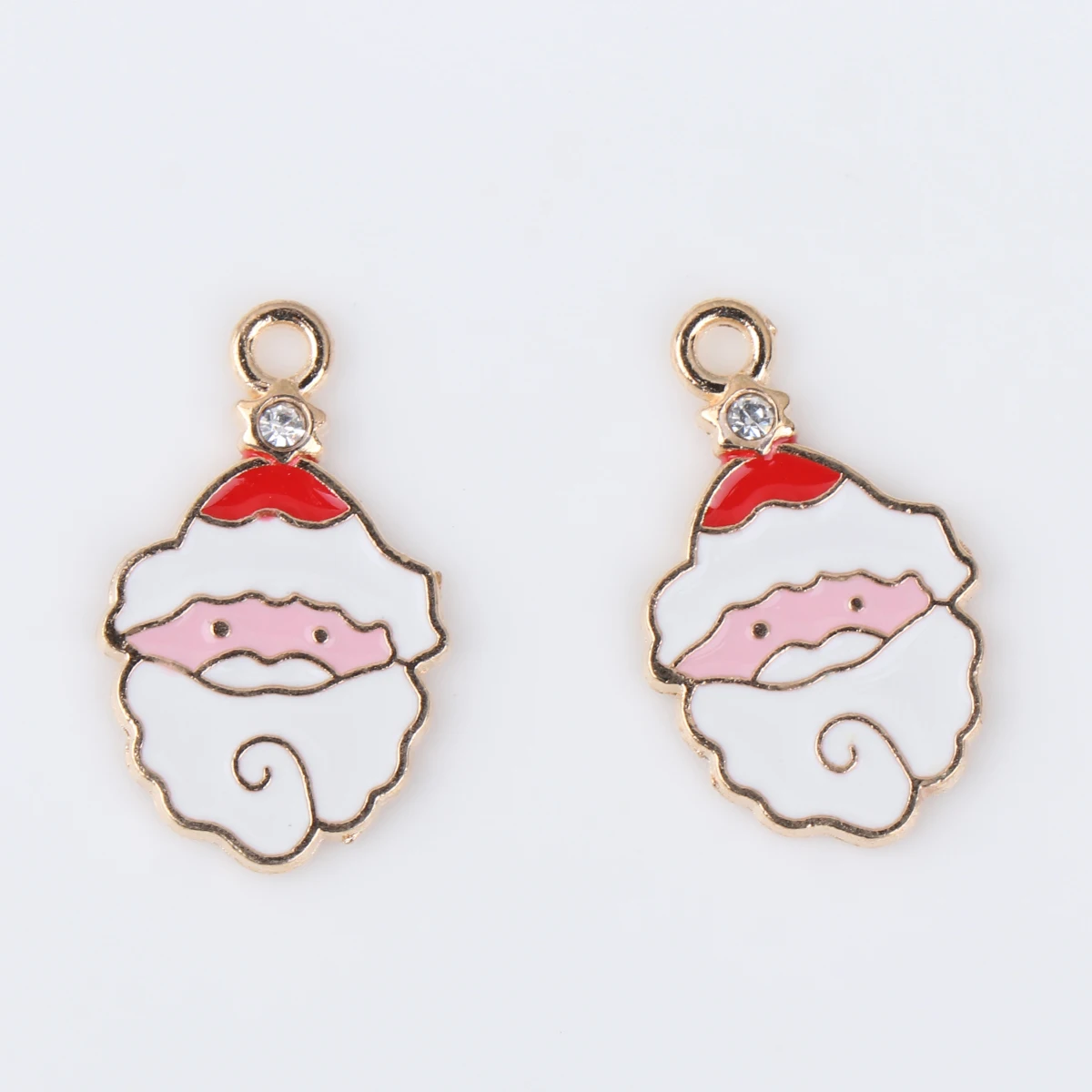 

10 Pcs Santa Claus Ornaments DIY Earrings Jewelry Accessories Christmas Charms for Bracelet Making Necklace Small Decor