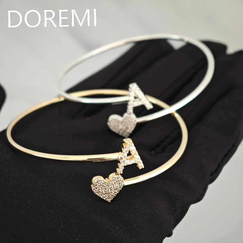 DOREMI 9mm Lettera iniziale Bracciale sfalsato personalizzato con ciondoli Regalo di nozze privato Lettere Bracciale regalo Bracciale gioielli