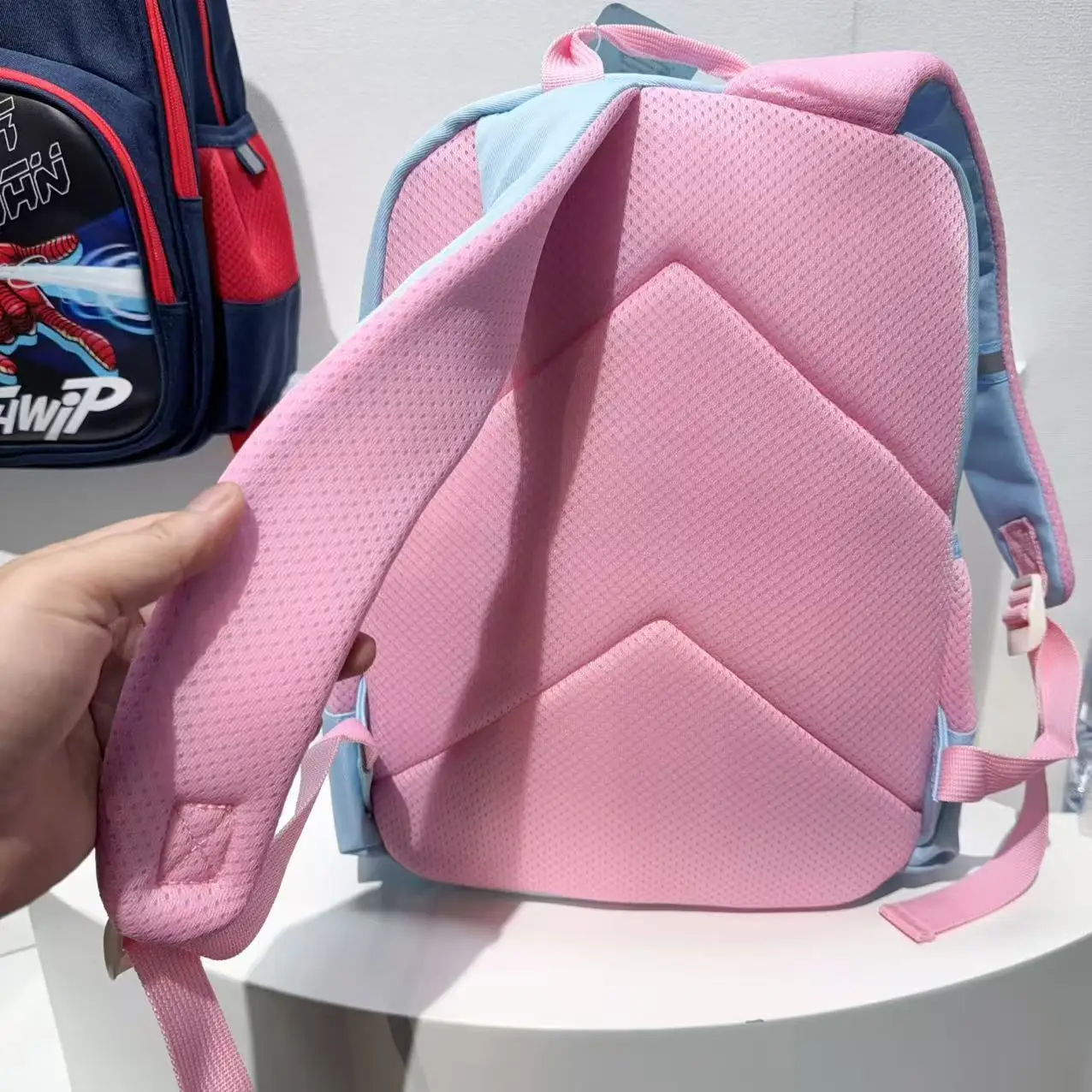 Disney New Boy Girl School Bag Spider Man Grade 1-3 Primary Student Shoulder Orthopedic Backpack Large Capacity Light Mochilas