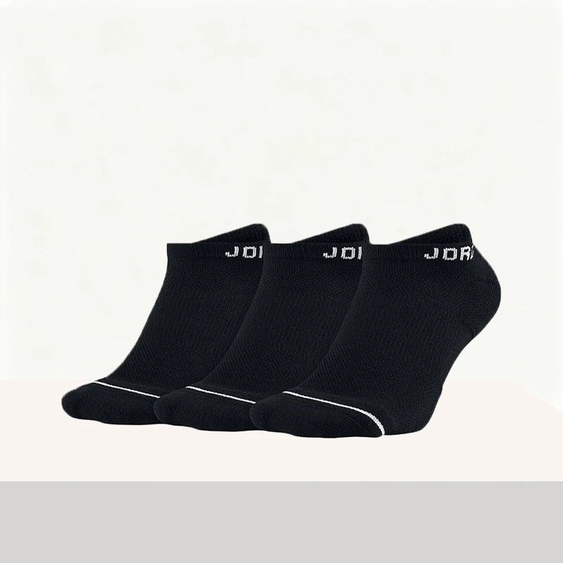 

Nike Minimalist Black Premium Durable Fashionable Versatile Low-Cut Terry Socks (Unisex, 3-Pack) SX5546-010