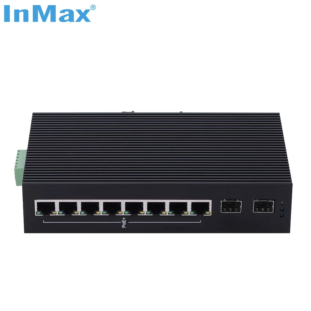 Din Rail Dual Power 48VDC 10 Port Full Gigabit 1000M Industrial Ethernet Switch