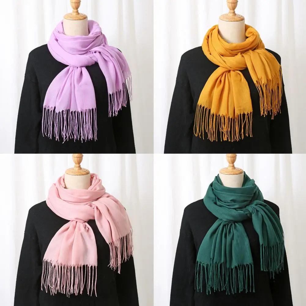 Cozy Women Scarf Female Thermal Scarf Windproof Ladies Knitted Scarf Neck Warmer  Keep Warm