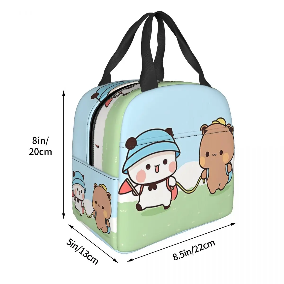 Couple Picnic Oxford Cloth Portable Bags Bubu and Dudu Anime School Trip Lunch Hiking Debris Cooler Food Handbags