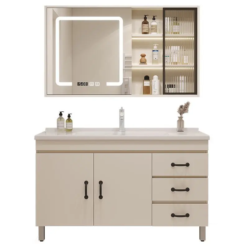 

bathroom cabinet integrated basin ceramics, modern simplicity, face wash basin