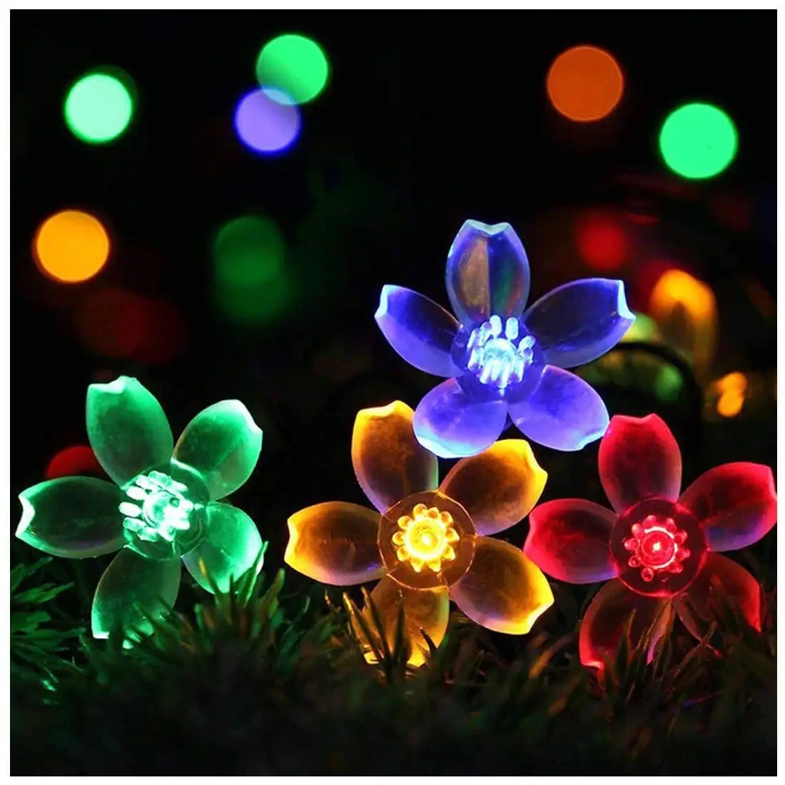 

Solar Flower String Lights Outdoor LED Solar Fairy Lights Waterproof Cherry Blossoms Cute Light for Garden Tree Patio Yard Party