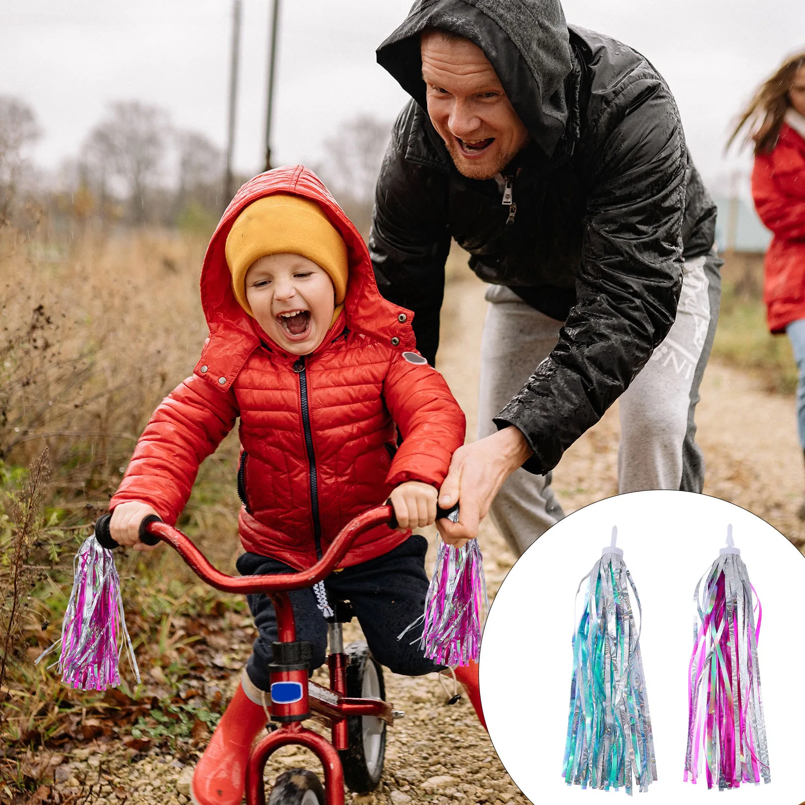 

Colorful Bike Streamers Scooter Tassels Handlebar Ribbons Accessories Durable Plastic Grips For Tricycles Balancing