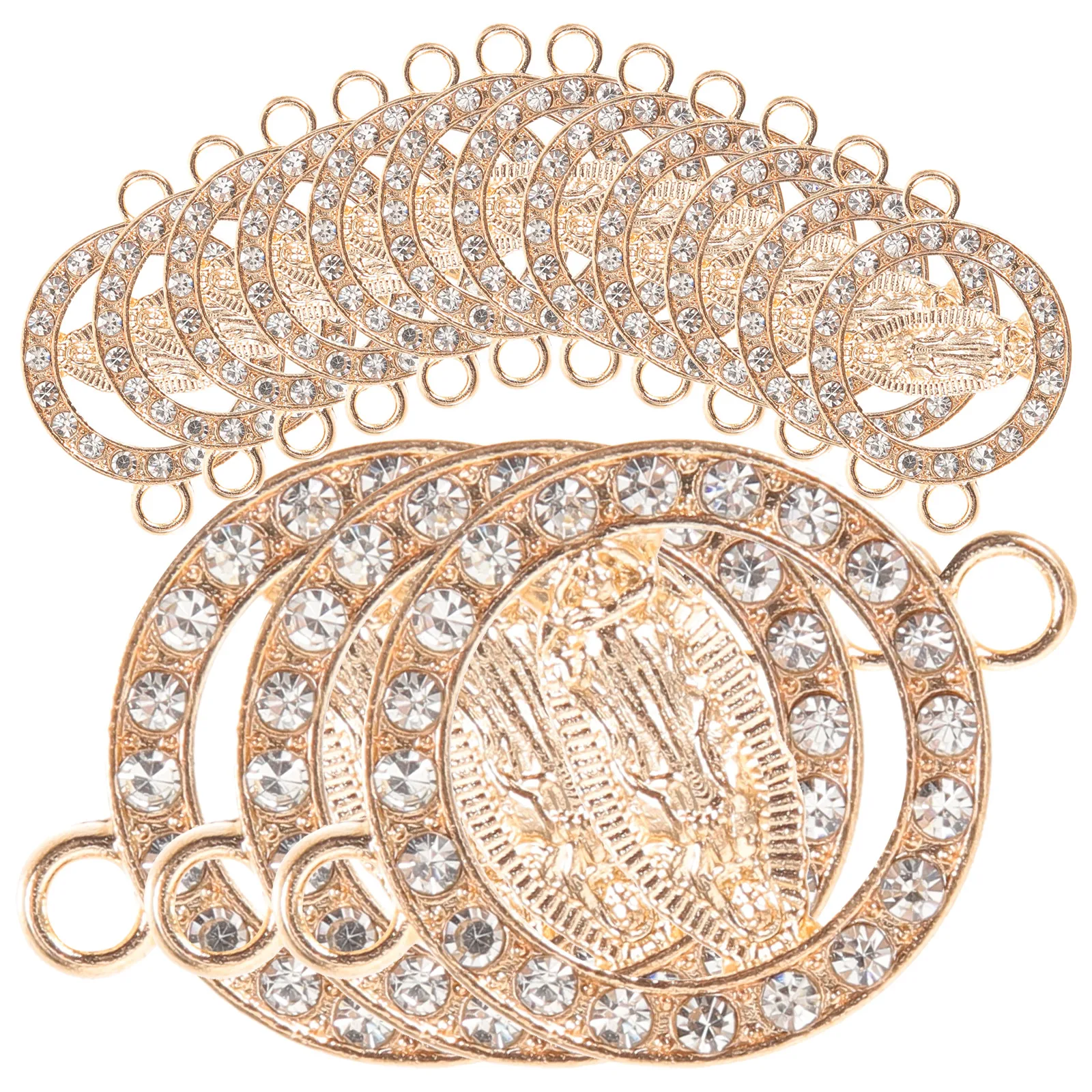 

20 Pcs Mosaic Virgin Pendant Ornaments Miss Jewelry Women Alloy Keychain Accessories Alloys Charms