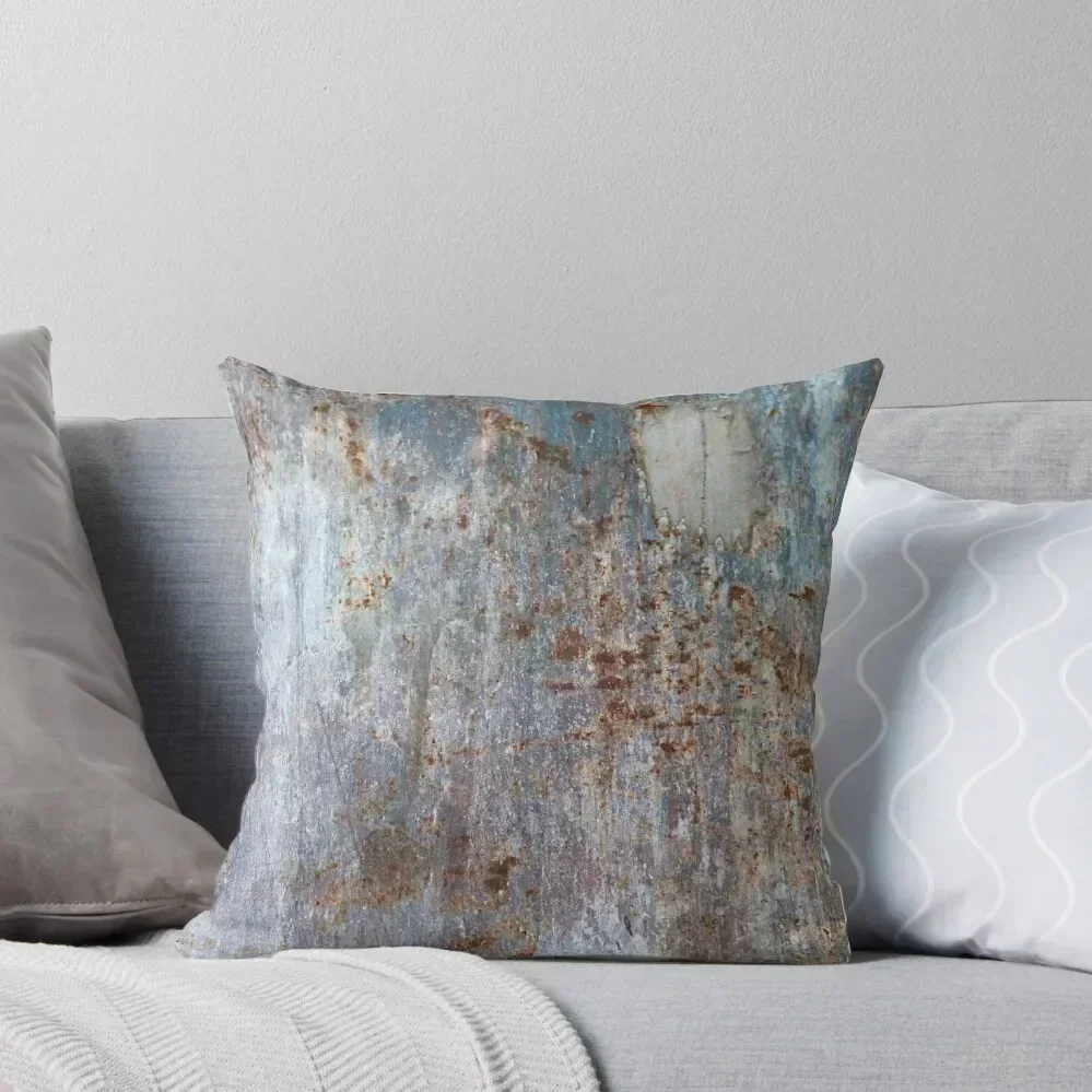 Rusted Blue & Amber Wall Throw Pillow Luxury Pillow Case autumn pillowcase pillow