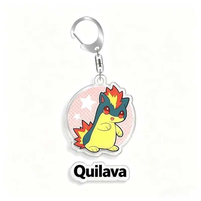 For Pokemon Elf Eeveelution Friends Acrylic Keychain Set Acrylic Selfmade Original Cute Cartoon Anime Keychain Pendant Toy Gift