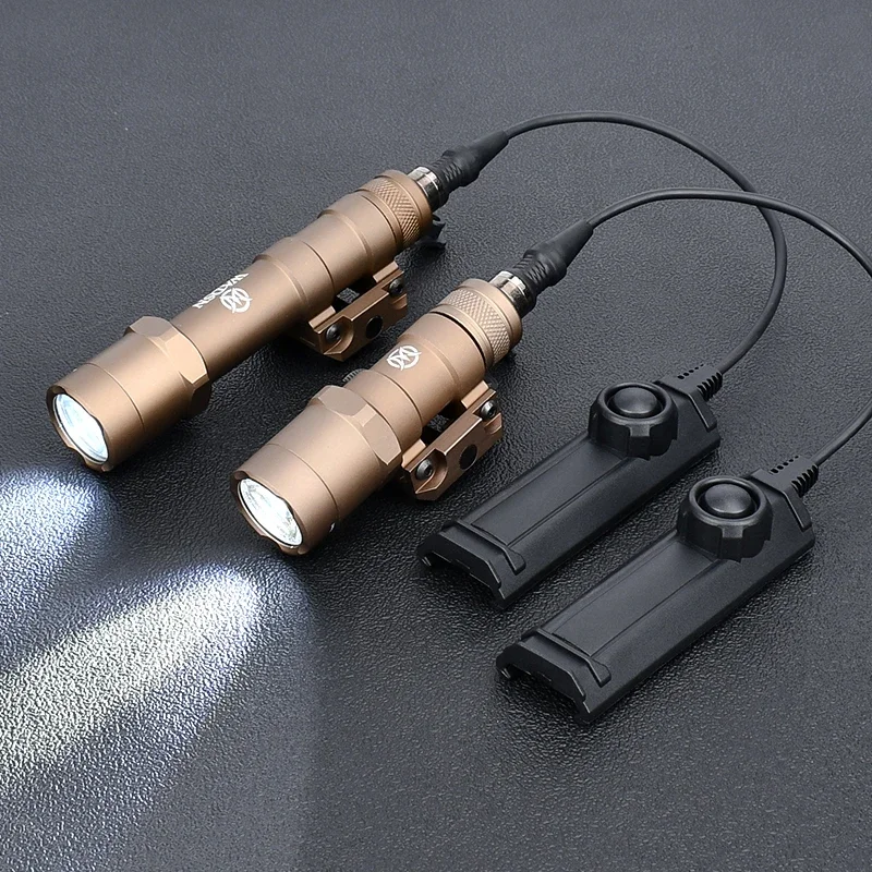 WADSN Airsoft M600B M600 M300B M300 Tactical Powerful Flashlight Hunting Weapon LEDScout Light withDual Function Pressure Switch