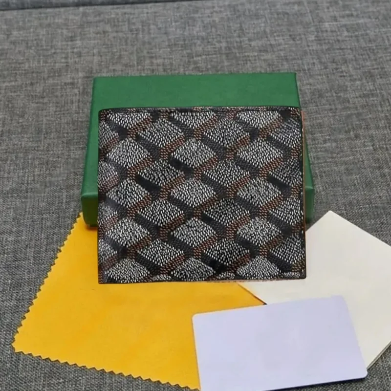 Portafoglio in vera pelle da uomo e da donna, pieghevole, con portacarte, design alla moda, alta qualità, con molteplici scomparti.