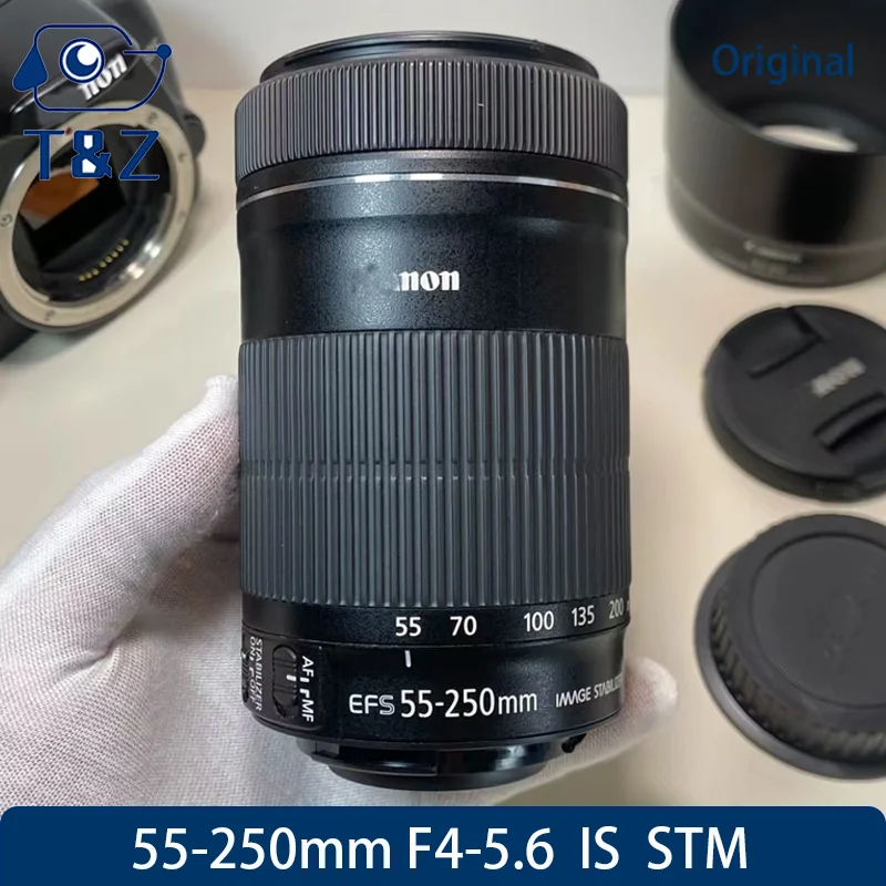 98% New Original EF-S 55-250mm F4-5.6  IS STM Lens For Canon 77D 550D 650D 700D 750D 800D 850D 55 250 4-5.6 Telephoto Zoom Lens