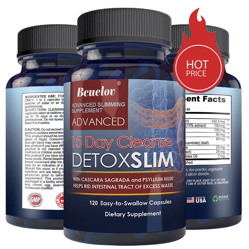 

15 Day Detox Fat Burning Supplement – Belly Cellulite Burning, Digestion of Intestinal Toxins and Weight Management