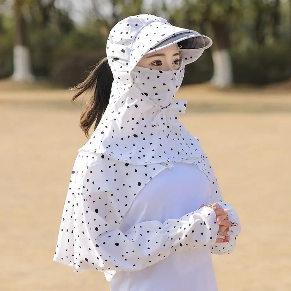 Outdoor Shawl Sun Hat Sunscreen Lenses Full Face Sun Shading Cap Breathable Sun Protection Neck Protection Hat Cycling