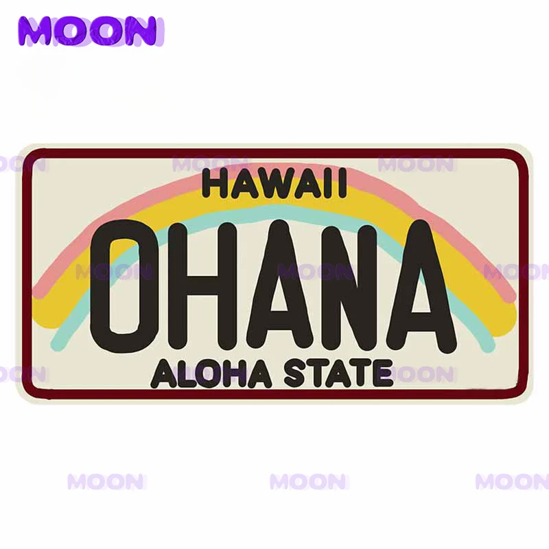 Vintage Retro Hawaii License Aloha Trunk Car Sticker  Personality Windshield Decal Refrigerator Graphics