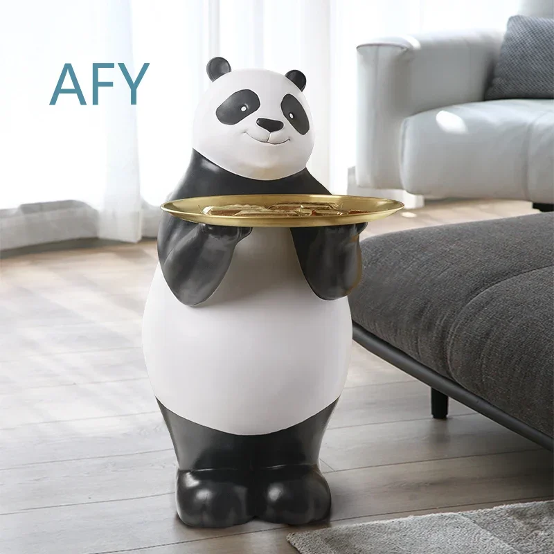Figurines for Panda Floor Decoration for Home Accessories for Polar Bear Resin Living Room Large Ornament Home Decor Statue