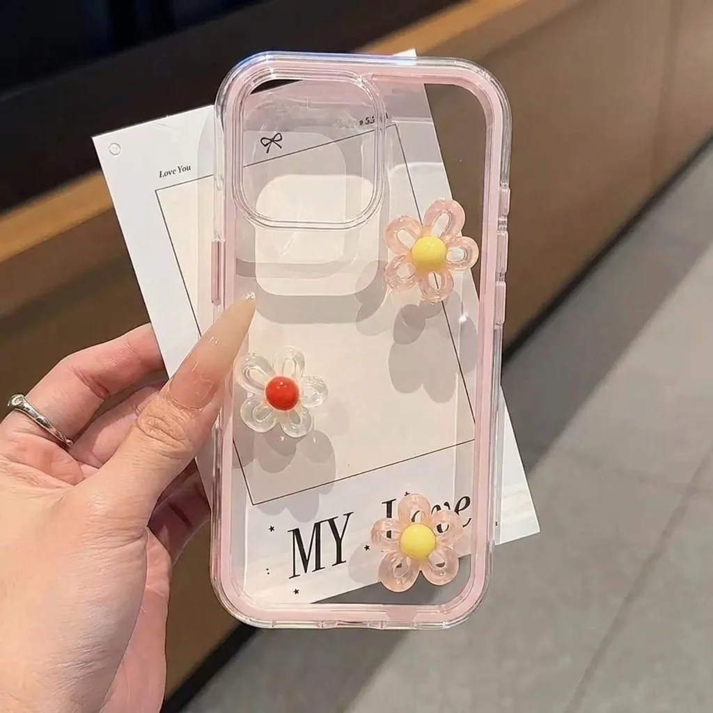 Macaron mit 3D-DIY-Blumen-Handyhülle für Samsung Galaxy A57 A55 A37 5G S25 S24 Plus S26 S25 S24 S23 Ultra S24 S23 FE 5G Cover – Detail 4