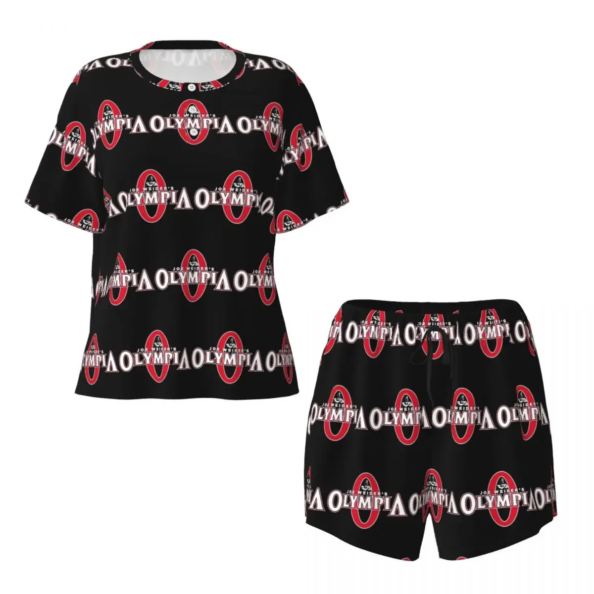

Future Mr OLYMPIA Motivations Round Neck Short Sleeves Nightdress for Sleeping Sleepshirts Women Loose Pajama Set Short Pants