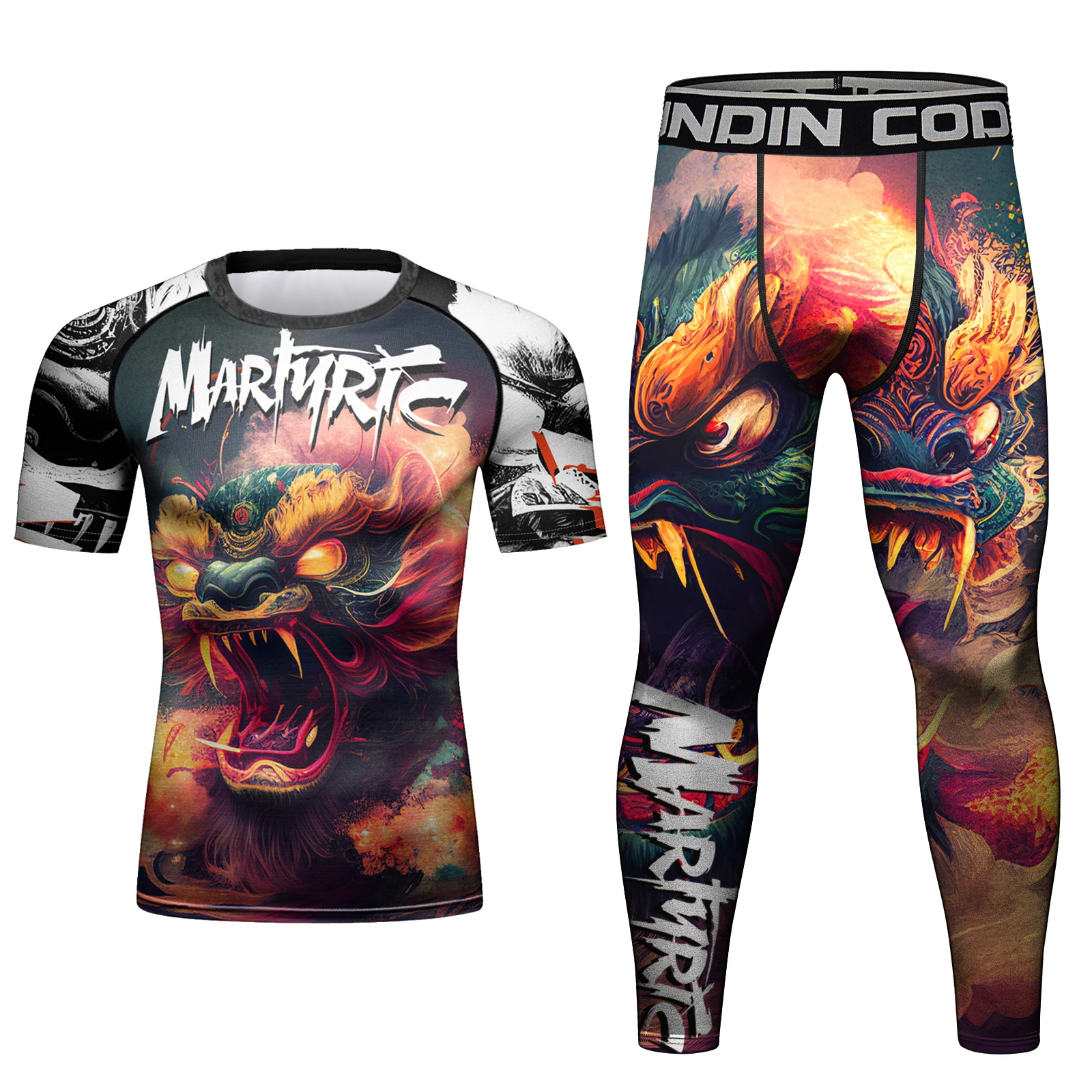 كودي لوندين مجموعات Rashguards الضيقة للرجال Bjj القتال قاعدة طبقة طماق كرة السلة الملاكمة البلوزات الملابس الرياضية