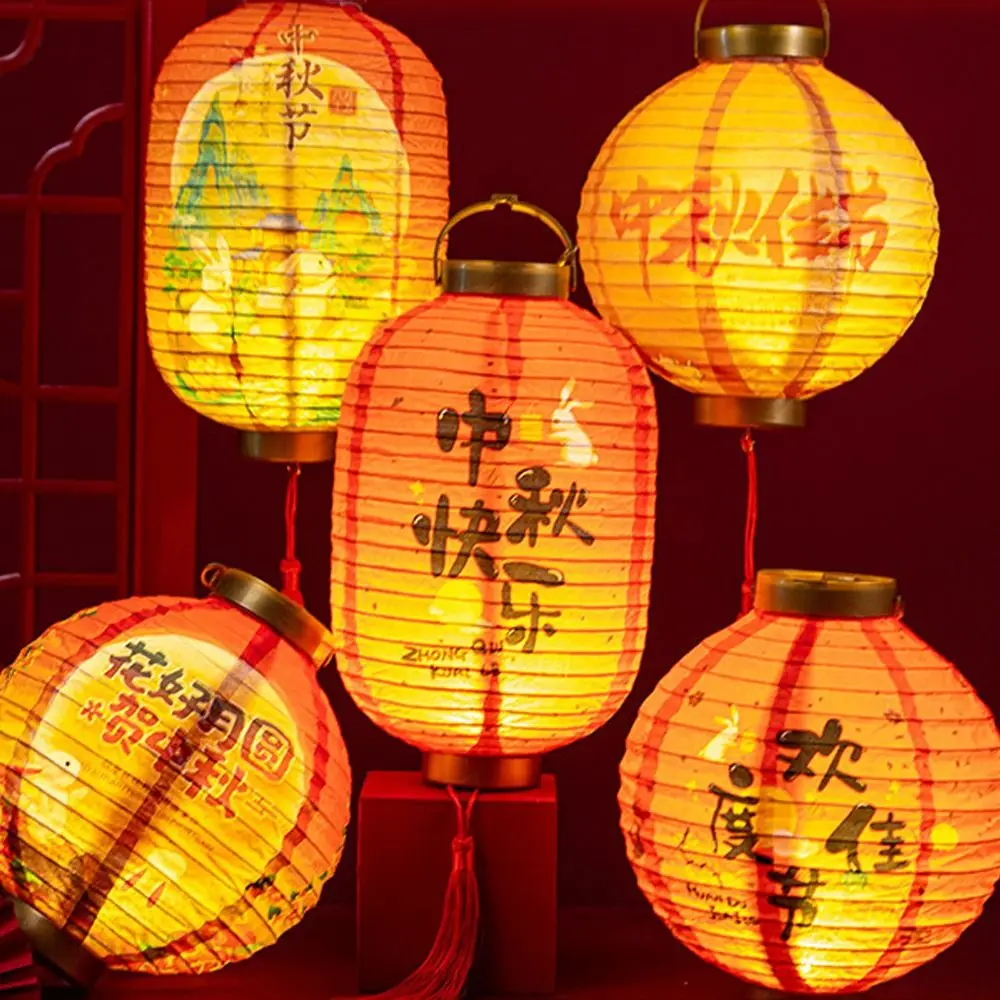 

Chinese Style Chinese Style Lantern Cute Rabbit Traditional Festival Festival Antique Lantern Portable Hanging
