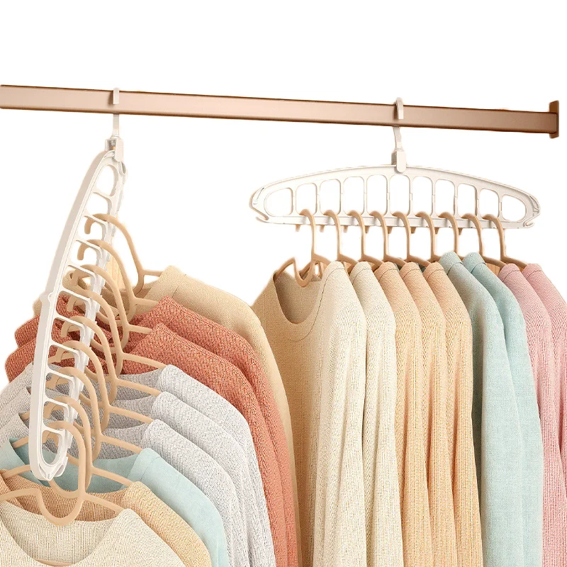9 Hole Foldable Clothes Hangers Wardrobe Organizers Space Saving Storage Hanger For Clothes Drying Hangers Rack Coat Pant Hanger