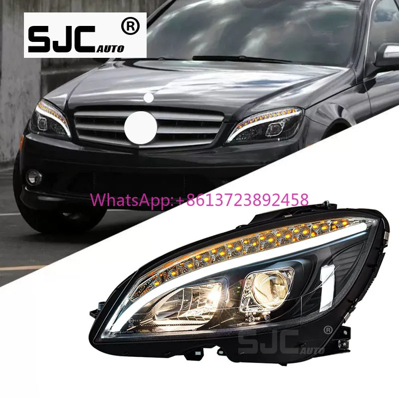 

Auto Car Accessories for Mercedes-Benz C-Class W204 Headlight Assembly 07-11 Modified LED Daytime Running Lights Turn Signal