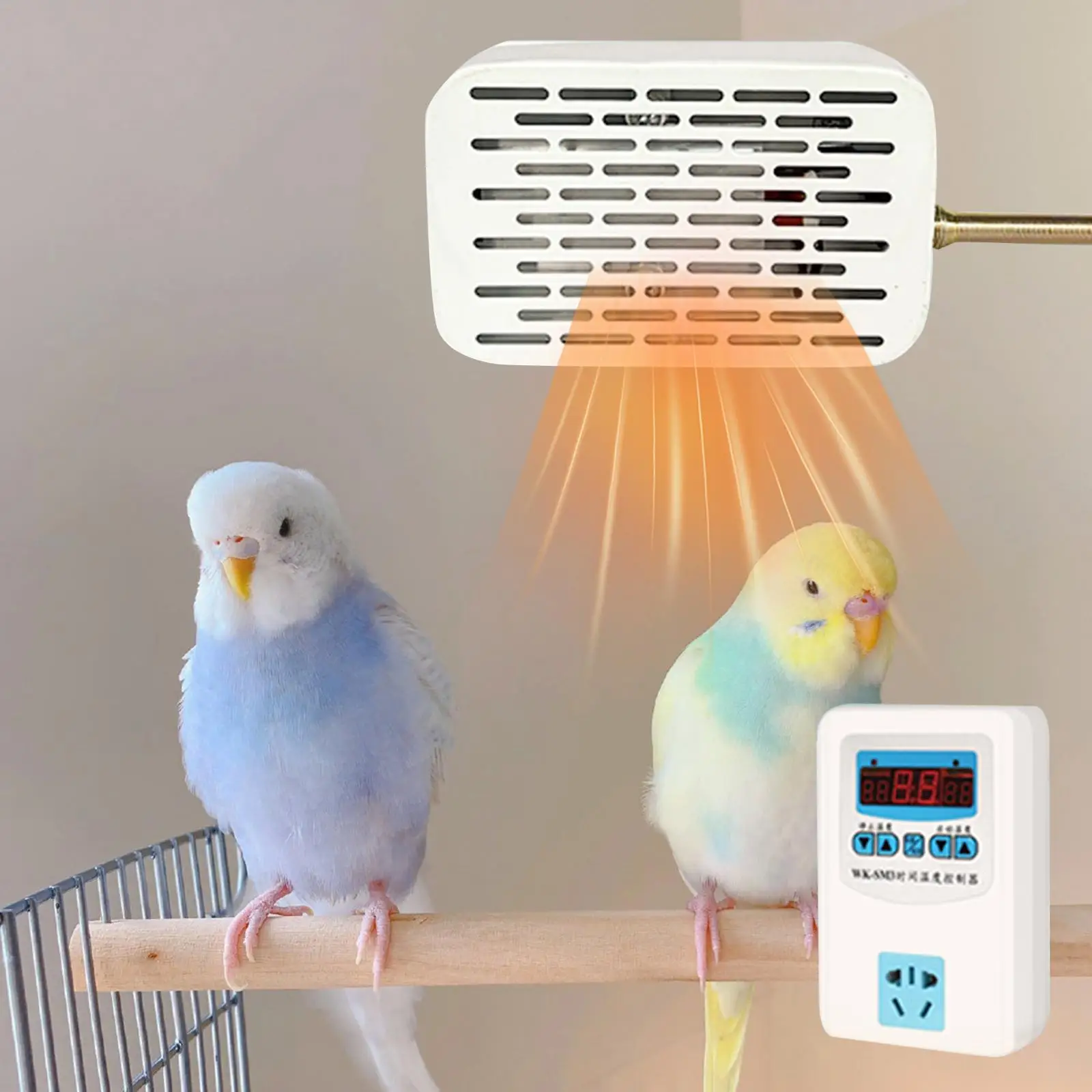 Bird Heater for Cage Energy Efficient Adjustable Temperature Bird Warmer for Parakeets Macaw Reptiles Parrots Small Birds