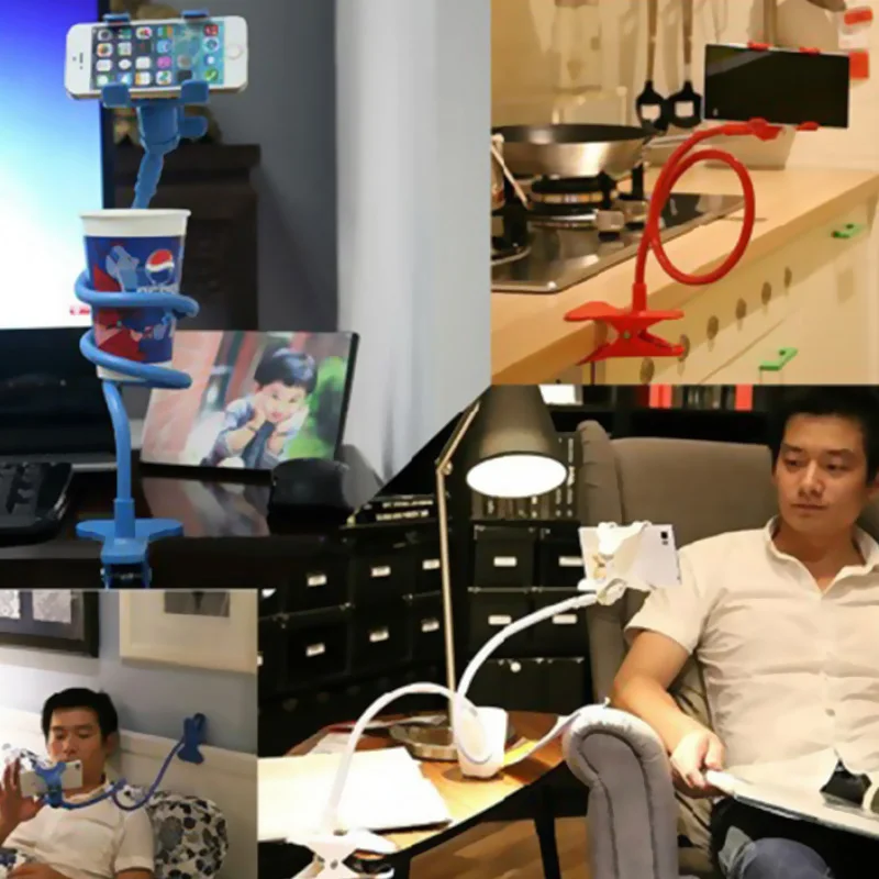 유니버설 조정 가능한 휴대 전화 홀더 유연한 게으른 홀더 홈 침대 데스크탑 마운트 브래킷 Xiaomi 화웨이에 대한 스마트 폰 스탠드