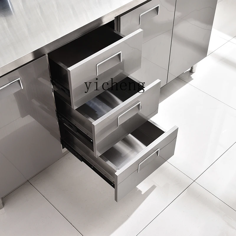 

LX Stainless Steel Integrated Cabinet Combination Household Storage Bowl Cabinet Overall Simple Cabinet