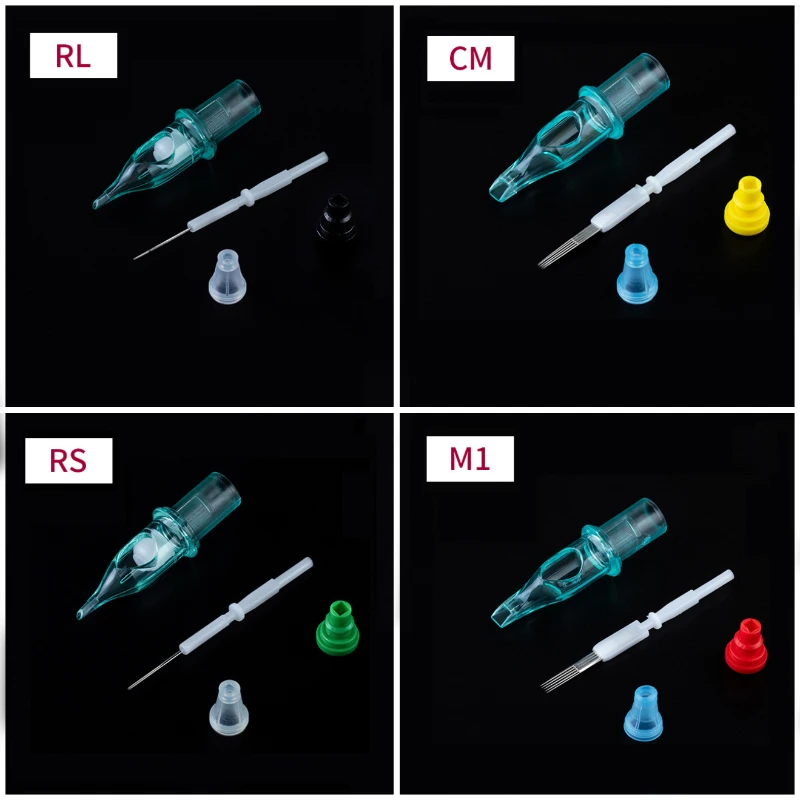 일회용 문신 카트리지 바늘, RL 라운드 라이너 셰이더, 멸균 마이크로블레이딩 메이크업 문신 공급 장치, 0.3mm, 0.35mm, 20 개, 신제품