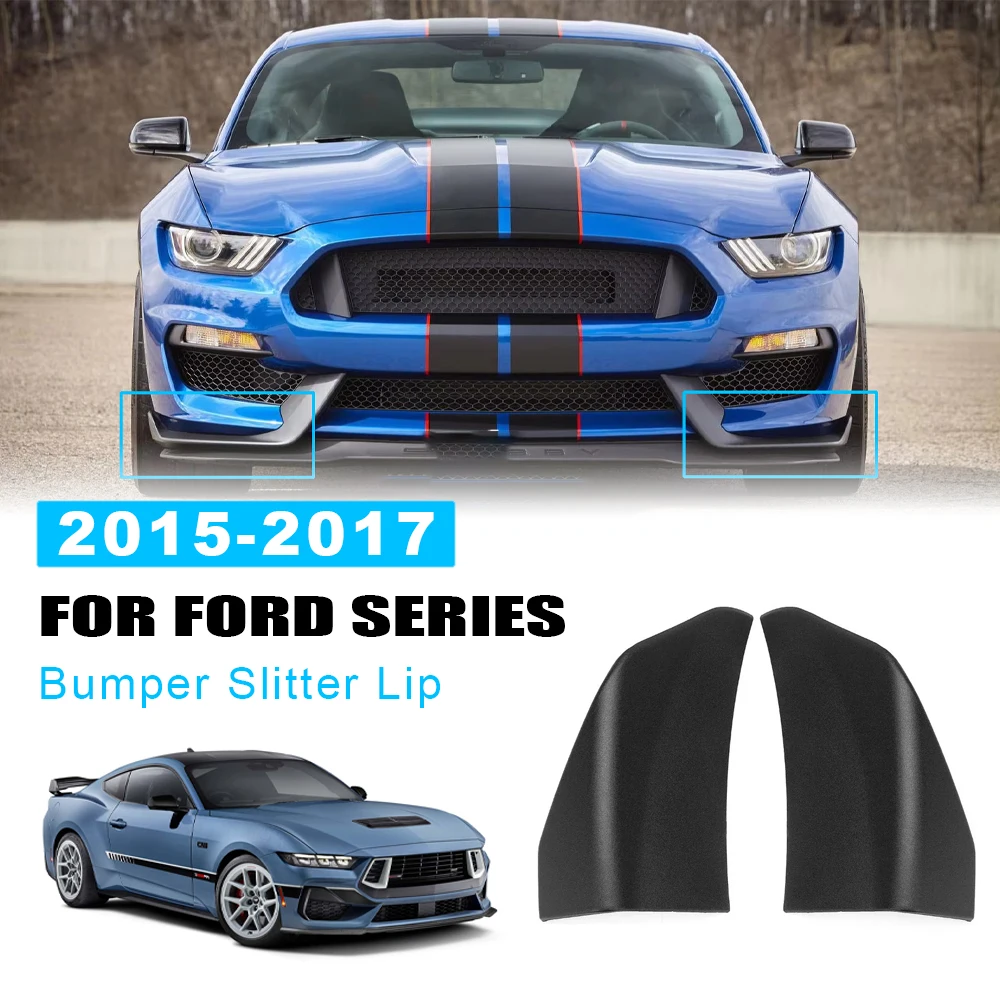 

2 шт. автомобильный передний бампер Slitter Lip Diffuser для Ford Mustang 2015 2016 2017 ABS спойлер на подбородок крылышки защитная защита