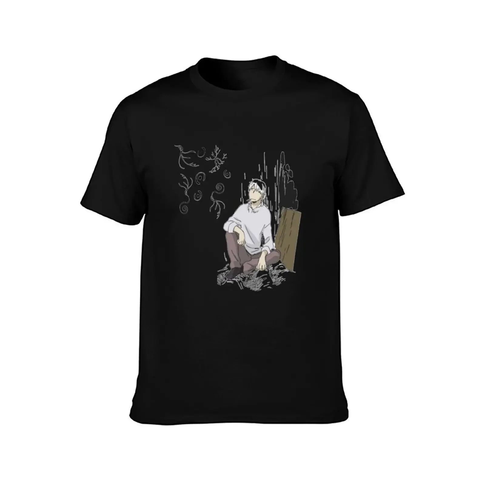 Ginko and Mushi T-Shirt anime tshirt Aesthetic clothing shirts men graphic