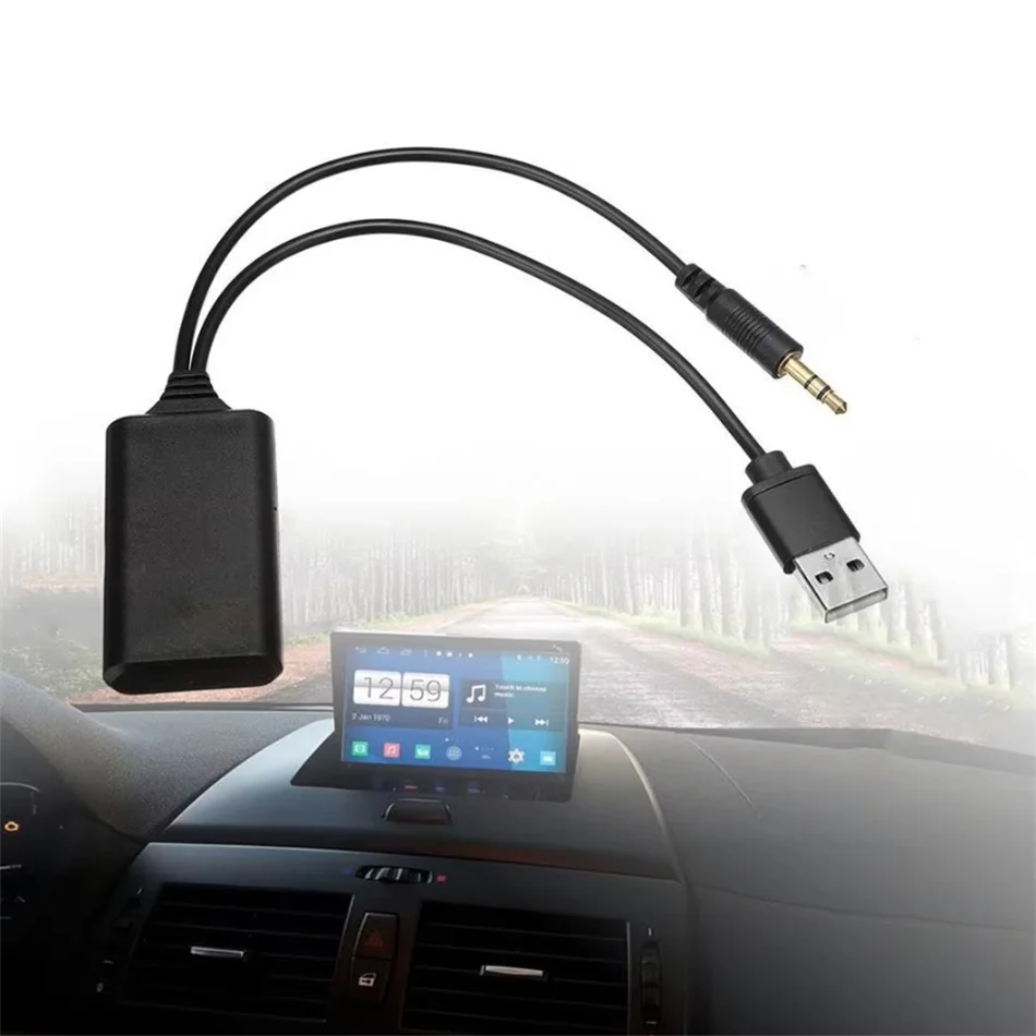 Receptor inalámbrico Universal para coche, compatible con Bluetooth, USB, 3,5 Mm, Aux Media, Bluetooth 5,0, reproductor de música, adaptador de Cable de Audio para BMW