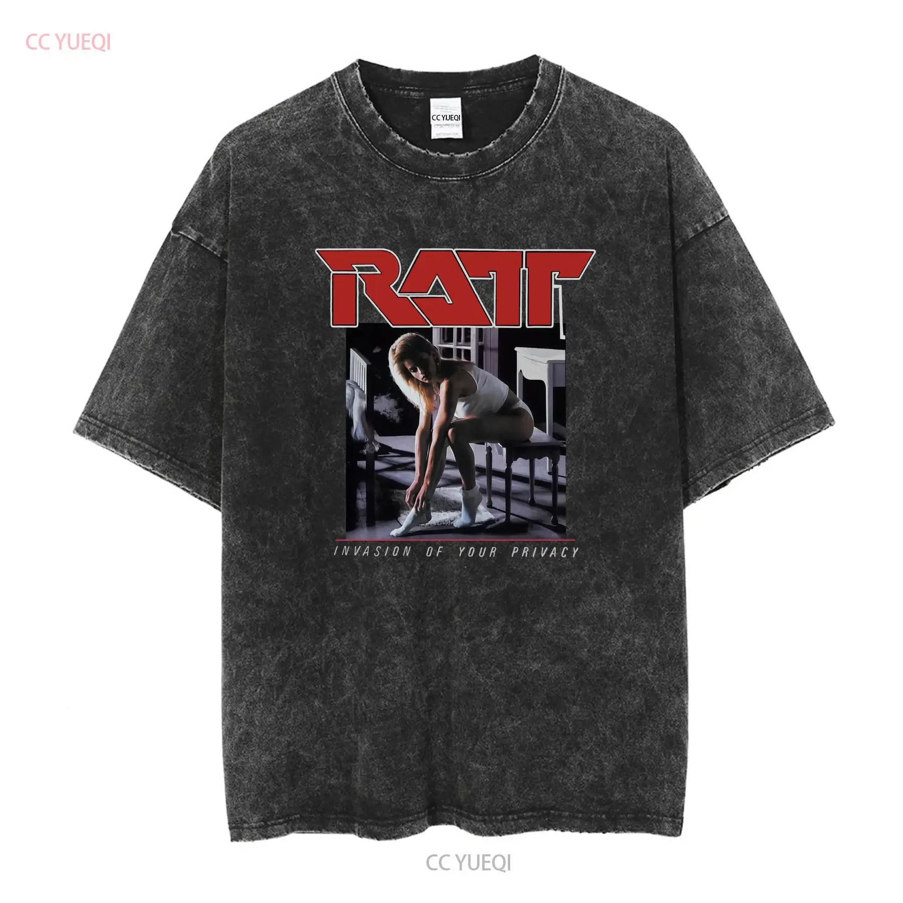 Ratt T Shirt Invasion Of Your Privacy Tour 1985 Sizes  vintage Washed Breathable Versatile Stylish streetwear designer clothes