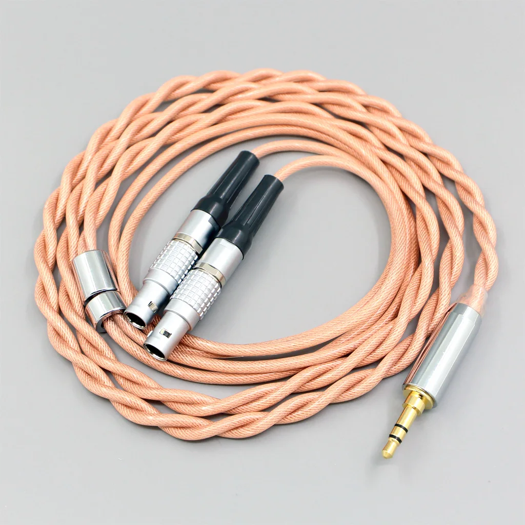 Type6 756 الأساسية التدريع 7n Litz OCC سماعة كابل ل قصر النظر البؤري الدقة الدوائر سماعة 2 كور 2.8 مللي متر LN007999