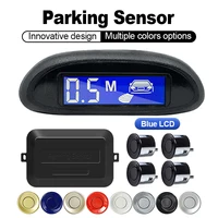 Sensor de estacionamiento Hippcron para coche con Monitor LED inverso Parktronic automático, sistema de detección de Radar de 4 sensores, pantalla de retroiluminación