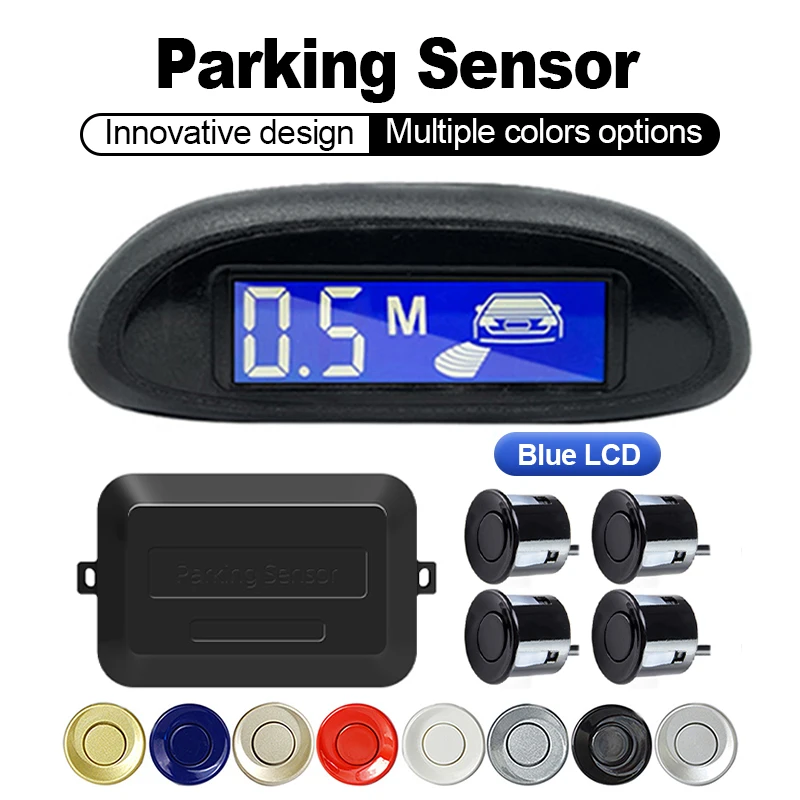 Hippcron Parking Sensor For Car With Auto Parktronic Reverse LED Monitor 4 Sensors Radar Detector System Backlight Display 