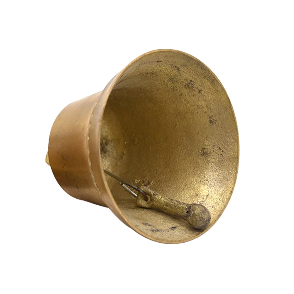 

Retro Copper Bell Crafts 7.6cm Golden DIY Decorations Vintage Cast Bronze Pendants for Home Office Outdoor Wind Chimes Door
