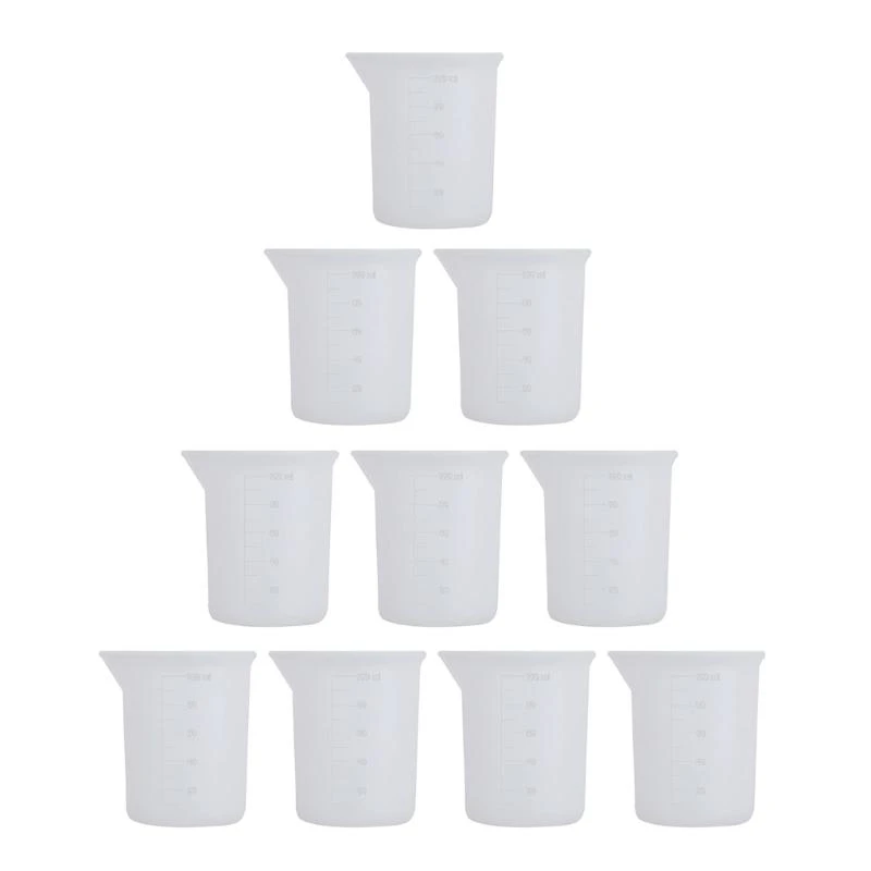 Y5GC 100ml Resin Measuring Cups,Silicone Resin Mixing Cups,Reusable Stir and Pour Tools for Epoxy Resin,Jewelry Casting Mould