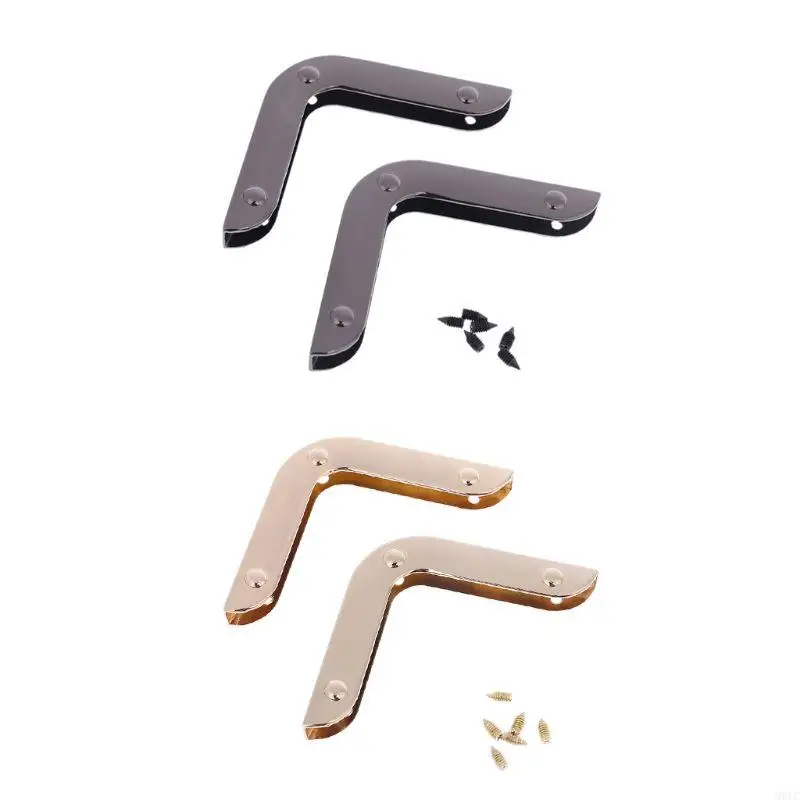 

MOLC 2pcs Metal Handbag Corner Protector Safety Guard for Purse Bag Making Acces