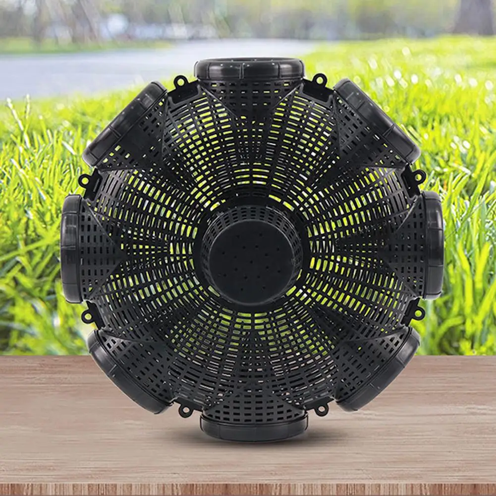 8 Holes Upgraded Catch Loach Lobster Yellow Eel Cage Outdoor Fishing Net Cage Plastic Shrimp Trap Cage With Counterweight Box