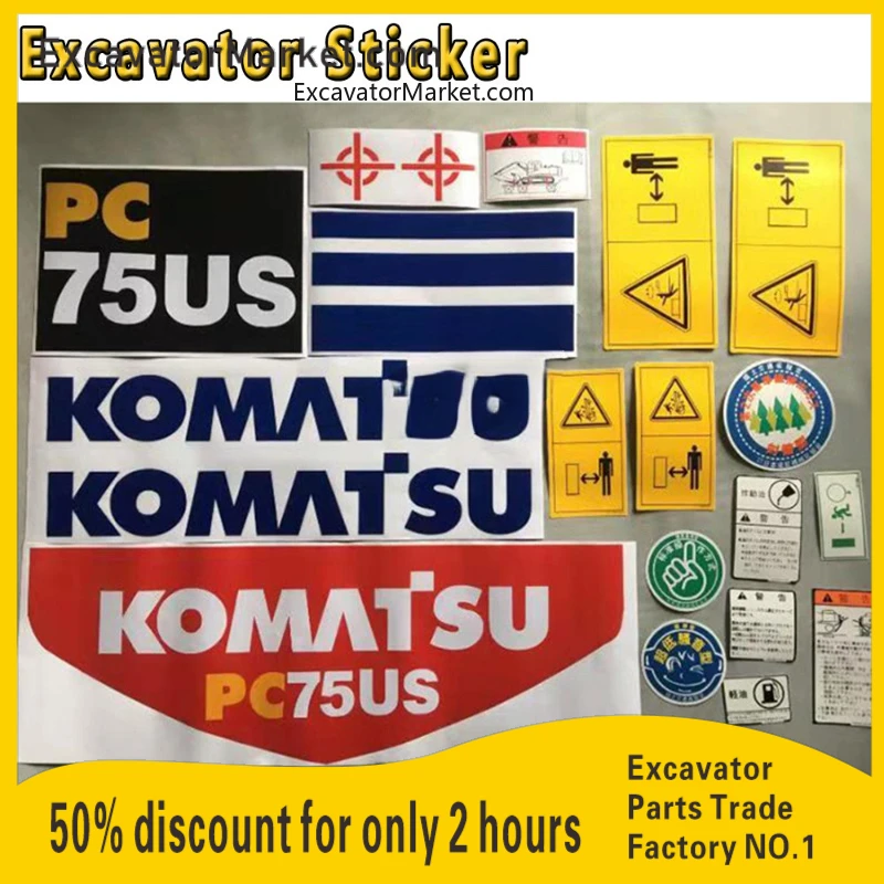 

Excavator Supplies For Komatsu Accessories Pc128 / 228 / 338 Us Excavator Accessories Sticker excavator Accessories