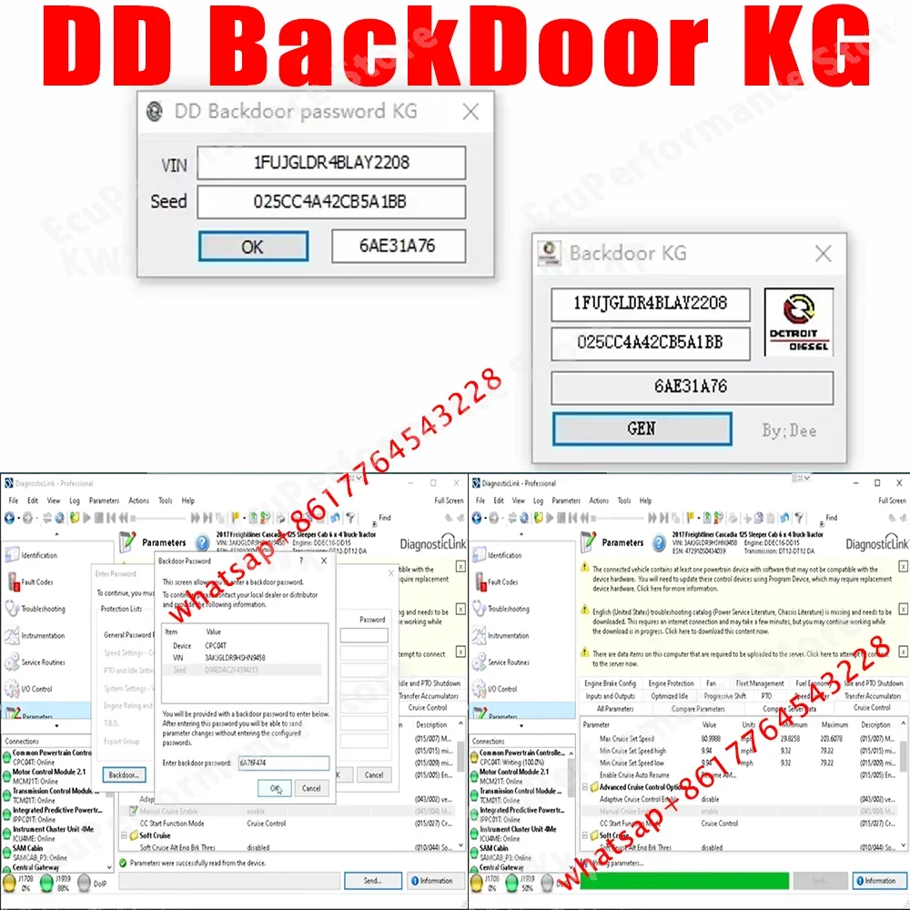 2025 Detroit Diesel DD Backdoor Password Generator Keygen Activator for DDDL 8