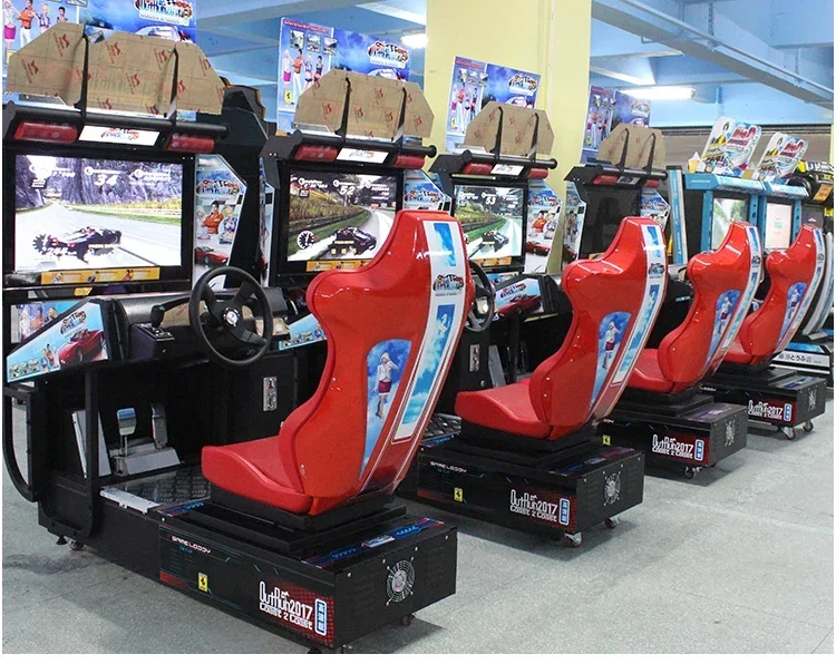 2024 Hot Sale Simulator Driving Riding Race Arcade Amusement Car Adults Coin Operated Game Racing  Machine For Adult