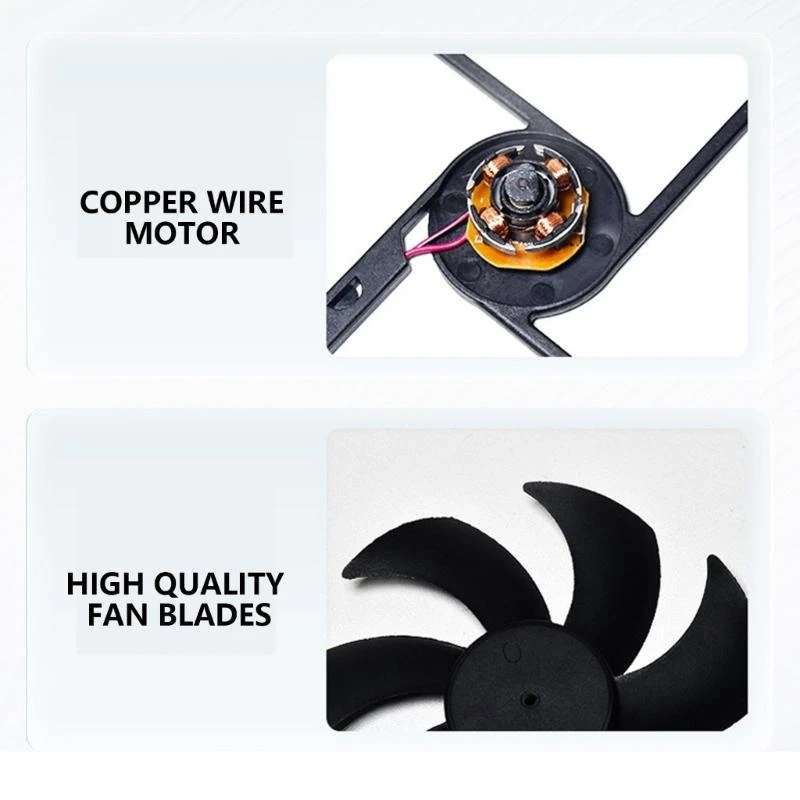 E8BA USB مروحة خزانة هادئة لخزائن AV مع 0-40 ℃ تحكم ترموستات منخفضة ضوضاء التبريد مروحة 5V1A إدخال 110 سم كابل USB