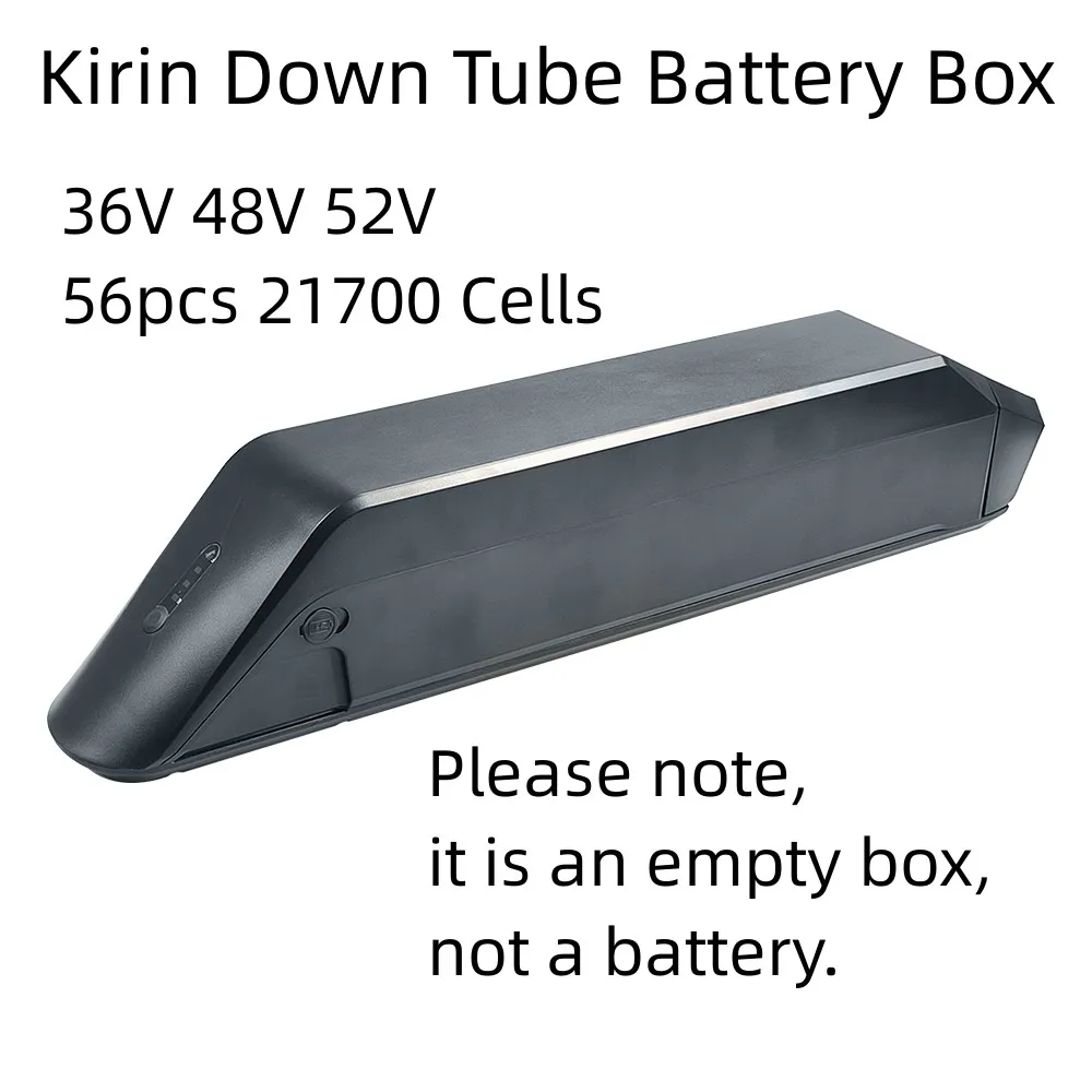 

Kirin-21700 Down Tube Battery Box, Empty Battery Case, Cell Holder, 48V, 52V, 56Pcs