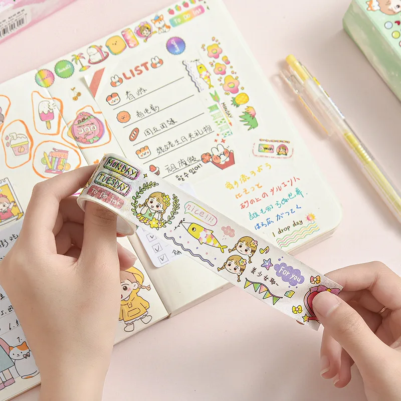 1 Box/ 10pcs  Kailikin Washi Tape For Scrapbooking Vintage Design For DIY Decoration