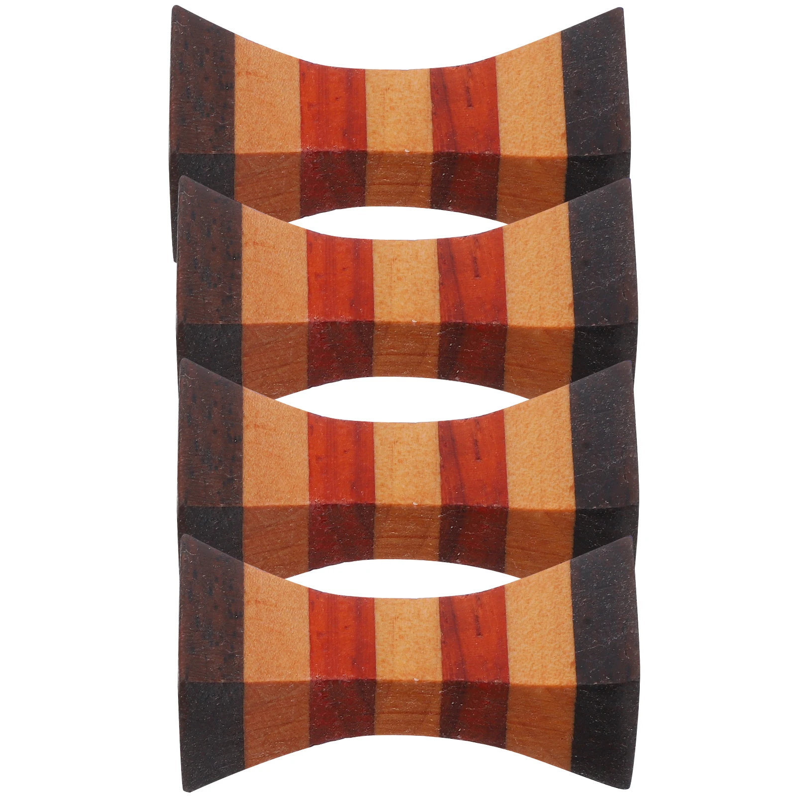 

4Pcs Wooden Chopstick Rests Rustic Splicing Design Stable Cutlery Holder Table Fork Spoon Rest for Home Restaurant