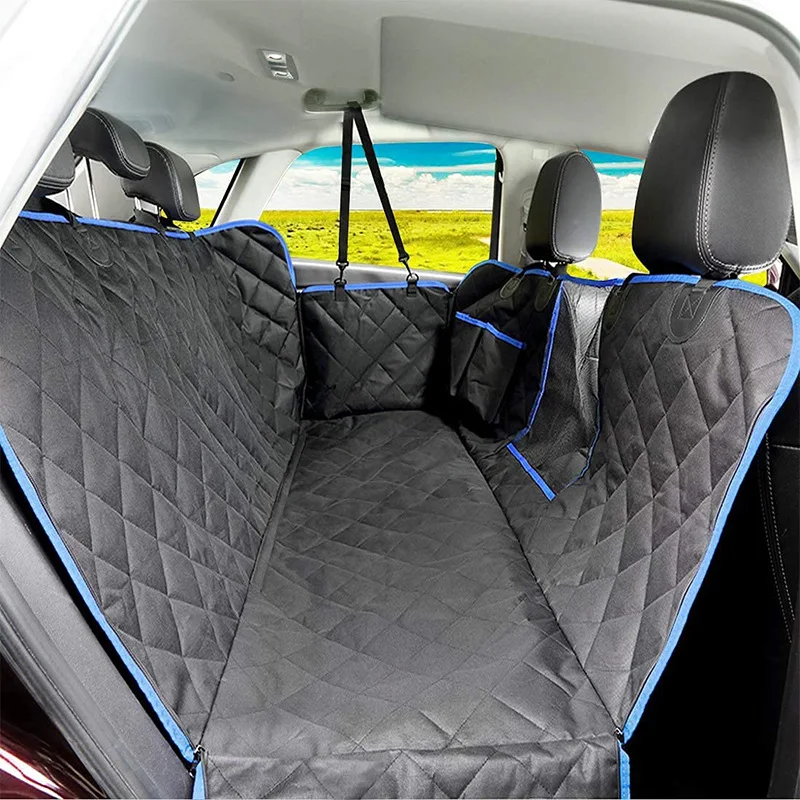 Waterproof Oxford Dog Car Seat Cover Anti-Scratch Non-Slip Dog Hammock with Strong Support Dog Back Seat Extender for Car SUV